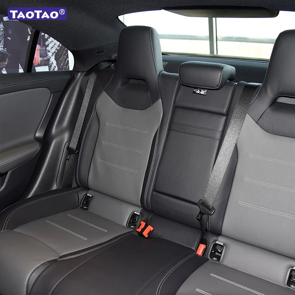 For Mercedes Benz CLA 2023 2022 2021 2020 2019 Full Coverage Custom Faux Leather Car Seat Covers Interior Protector Accessories