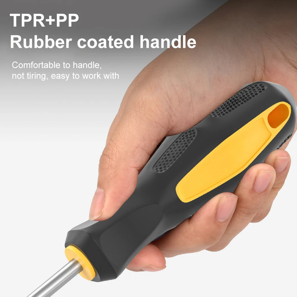 12 Inch Extended Screwdriver Long Slotted Cross Screwdriver Magnetic Screwdriver With Rubber Handle Repairing Hand Tool