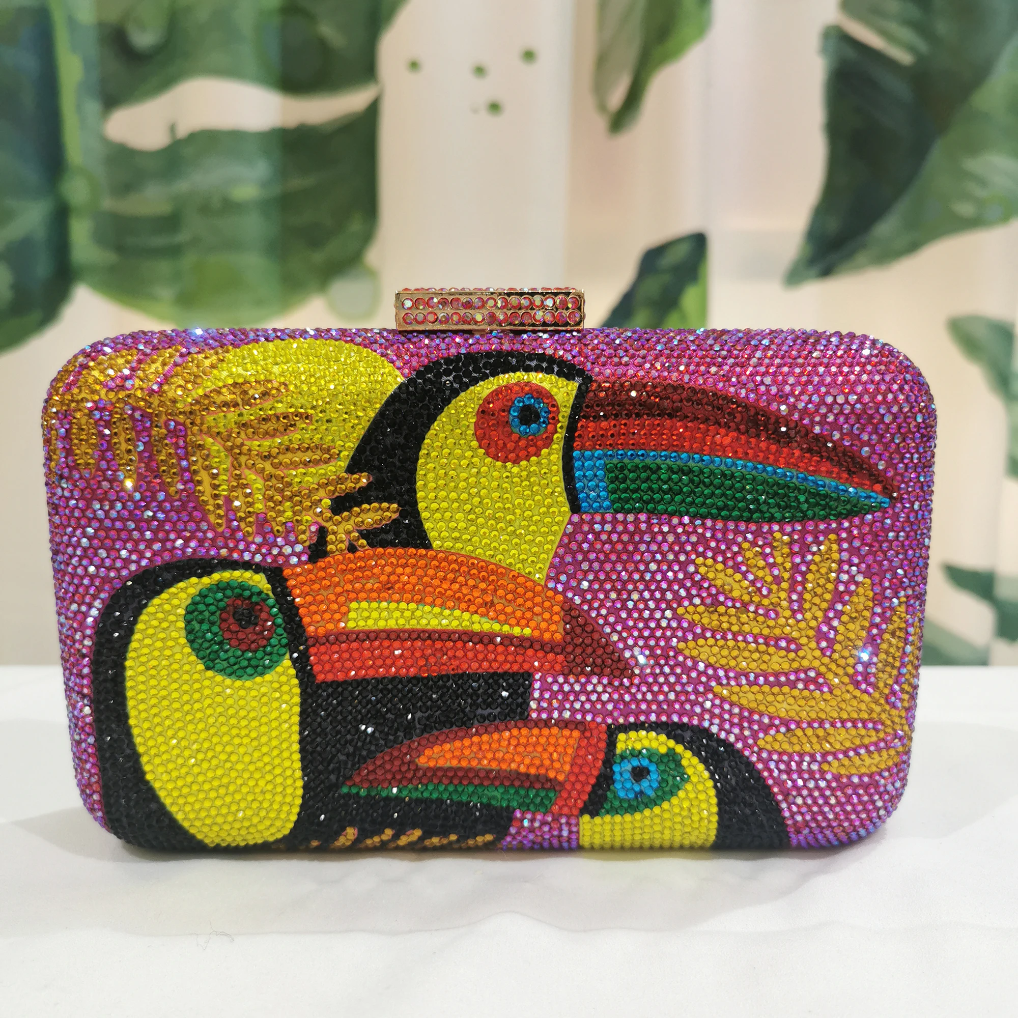 Woodpecker dinner bag Multicolored Evening Clutches Rhinestone Diamond Wedding Purse Elegant Women’s Shoulder bag clutch