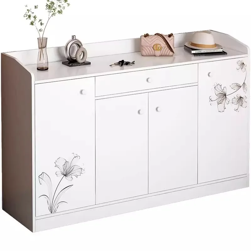 

Household shoe cabinet storage cabinet door simple multi-layer shoe rack simple modern foyer cabinet imitation solid wood