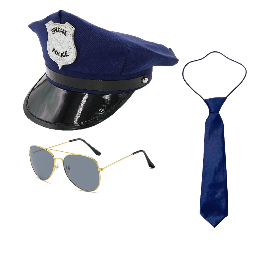 1PCS / 4PCS Erwachsene Polizei Hut Octagon Flachen Hut Cosplay Leistung Maskerade Spaß Requisiten Polizei Hut Uniform Zubehör – Detail 18