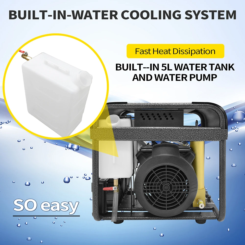 TUXING 4500Psi 300Bar PCP Air  Compressor Diving High Pressure Compressor Built-in Filter Fan Cooling Scuba 6.8L Tank TXEDT032 view 4