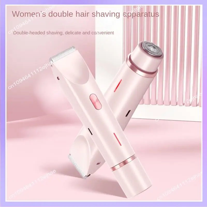 N83R بيكيني المتقلب للنساء ماكينة حلاقة كهربائية 2 في 1 إزالة شعر الجسم والوجه رأس مزدوج للوجه العانة تحت الإبط الساقين