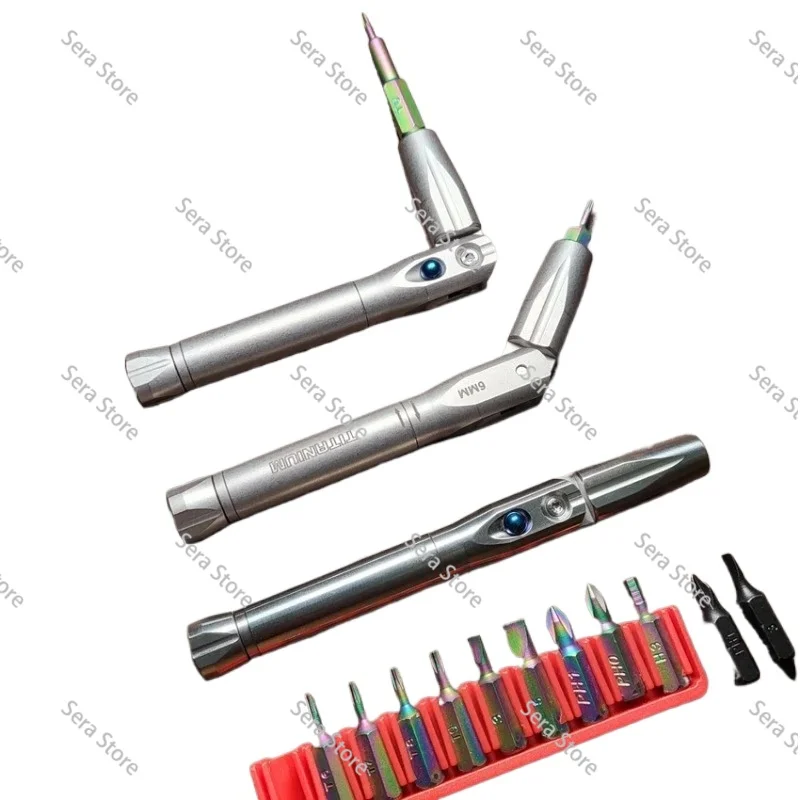 EDC Titanium Alloy Screwdriver Portable Gadget Cross Bit Riding Equipment Outdoor Camping Multi-functional Gear EDC Pocket Tools