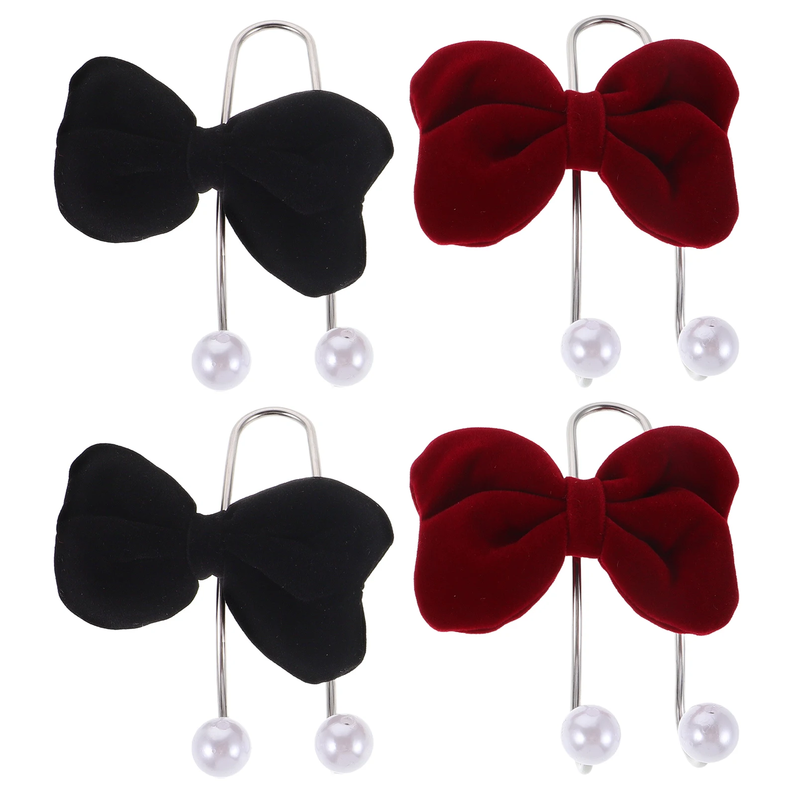 

4 PCS Car Hook Bow Shaped Hooks for Seat Headrest Accessories Purse Back Umbrella Backseat Storage