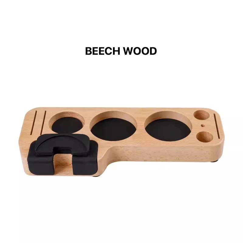 MHW-3BOMBER Kaffee-Tamper-Matte, Station, Ständer, Siebträgerhalter, Stützgestell, Walnussholz, für 51 mm, 54 mm, 58 mm, Espresso-Zubehör, Barista 9