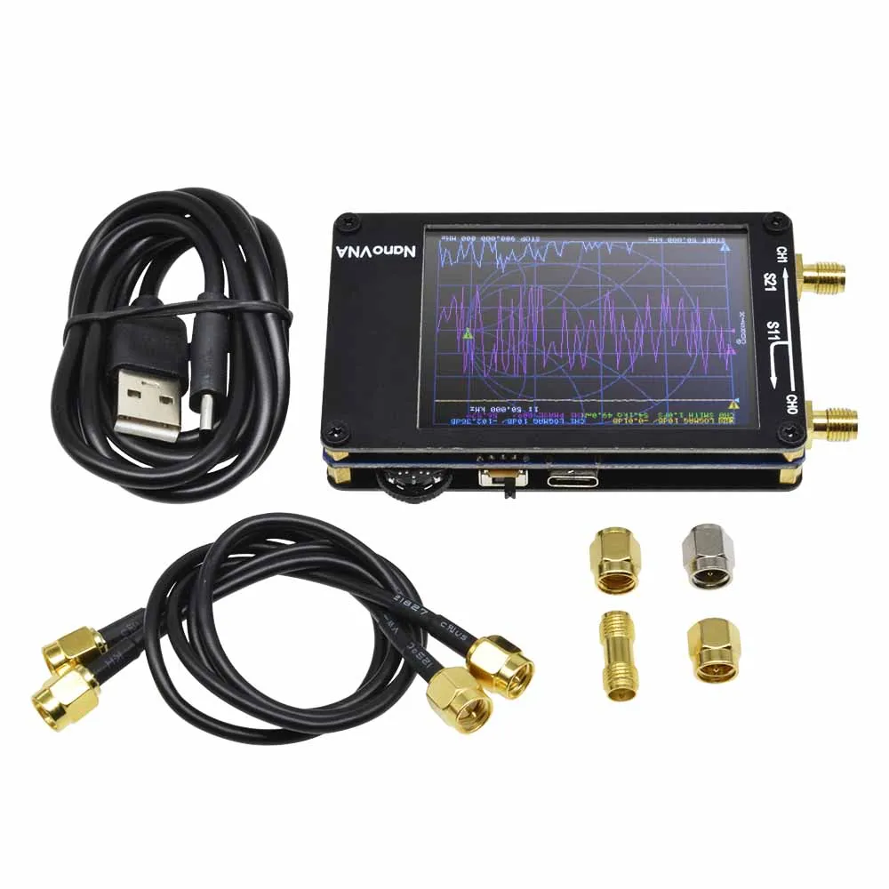 2.8 بوصة TFT NanoVNA ناقلات شبكة محلل هوائي محلل شاشة لمس رقمية على الموجات القصيرة MF HF VHF UHF 50 كيلو هرتز-900 ميجا هرتز