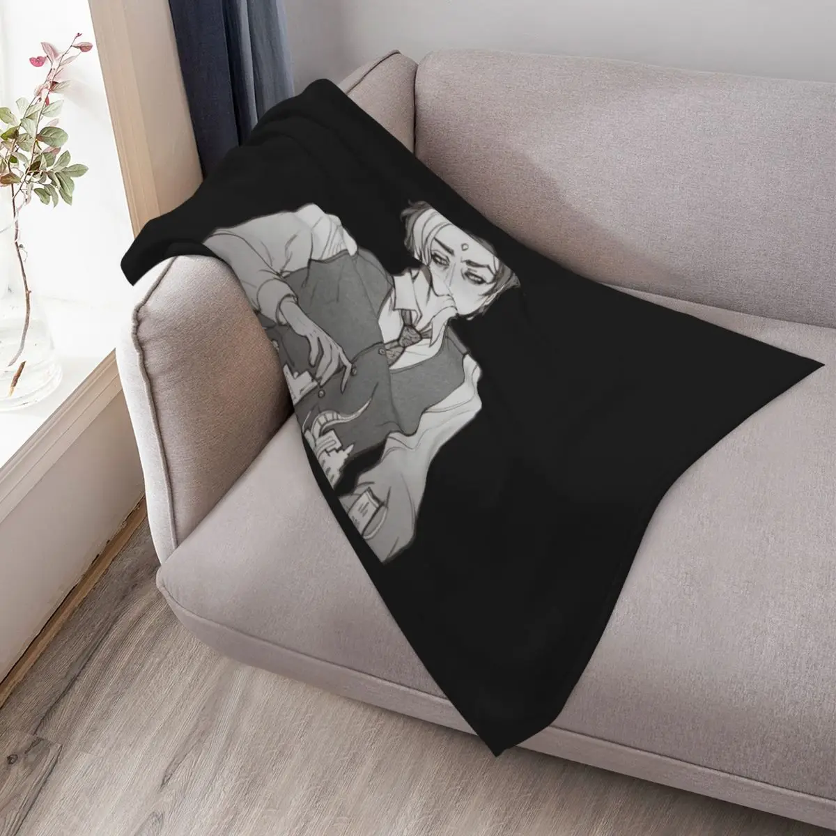 Emet-selch - بطانية رمي المهندس المعماري، بطانيات تزيين فروي هدية شخصية أشعث #3