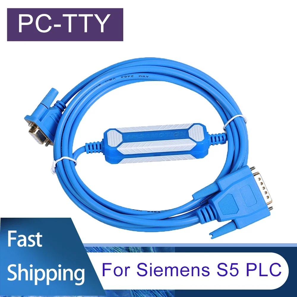 

PC-TTY For Siemens S5 Series PLC Programming Cable RS232 TO DB15 Cable PC TTY 6ES5 734-1BD20