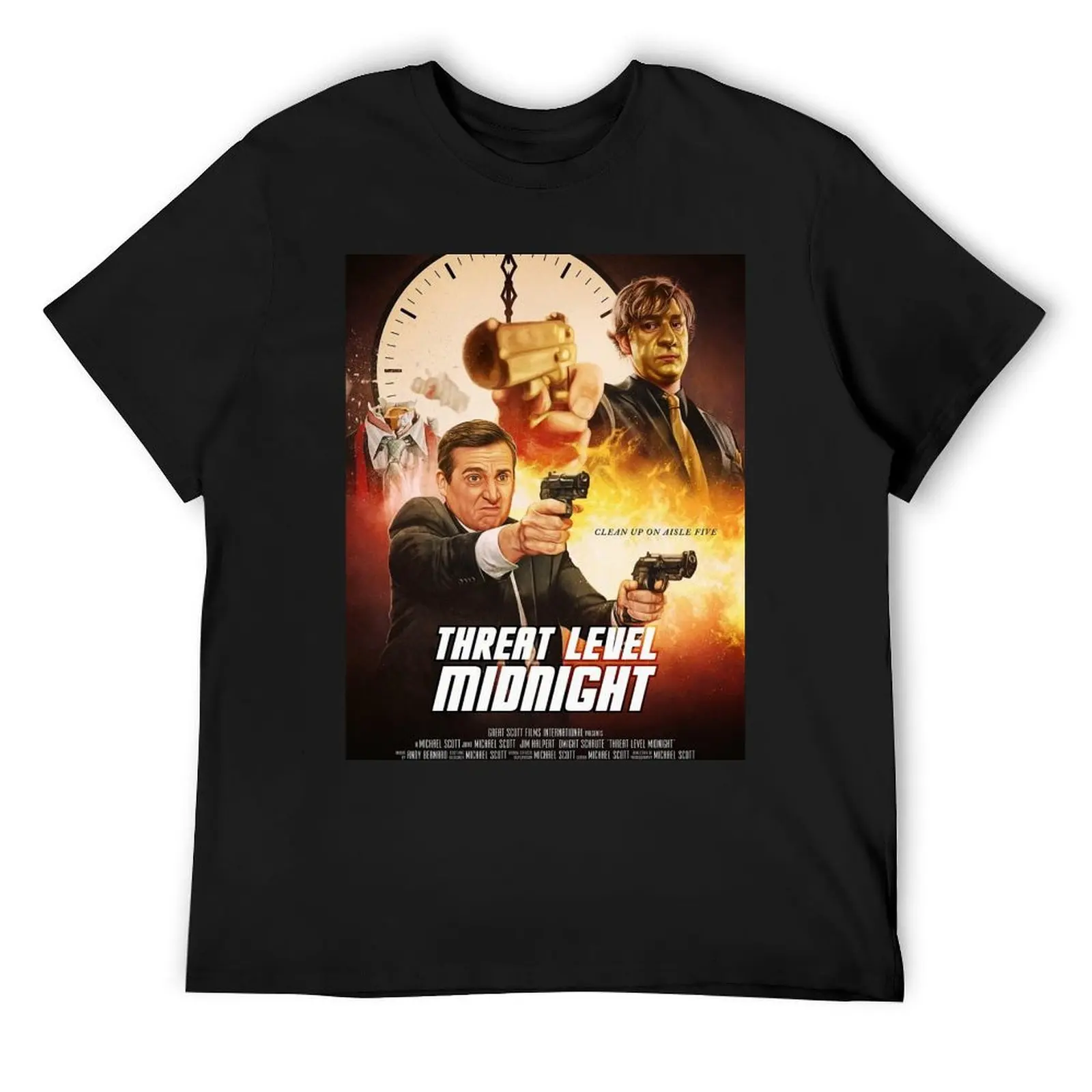 

Threat Level Midnight ~ The Office T-Shirt boys whites graphics mens workout shirts