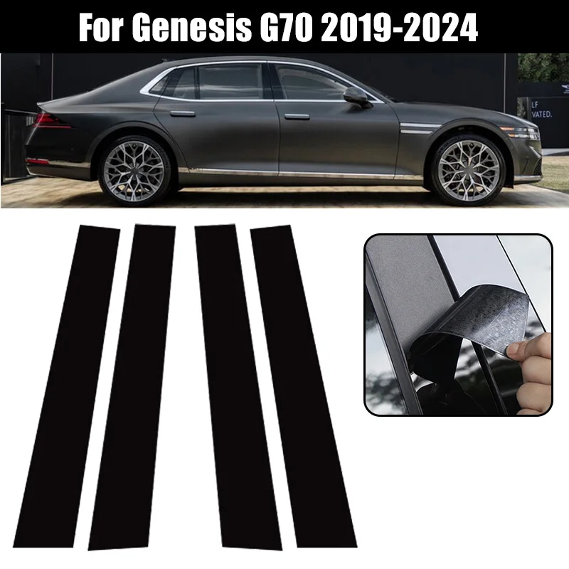 

6Pcs Car Window Trim Covers B C Pillars Column Pillar Stickers Auto Accessories For Genesis G70 2019-2024 Auto Accessory