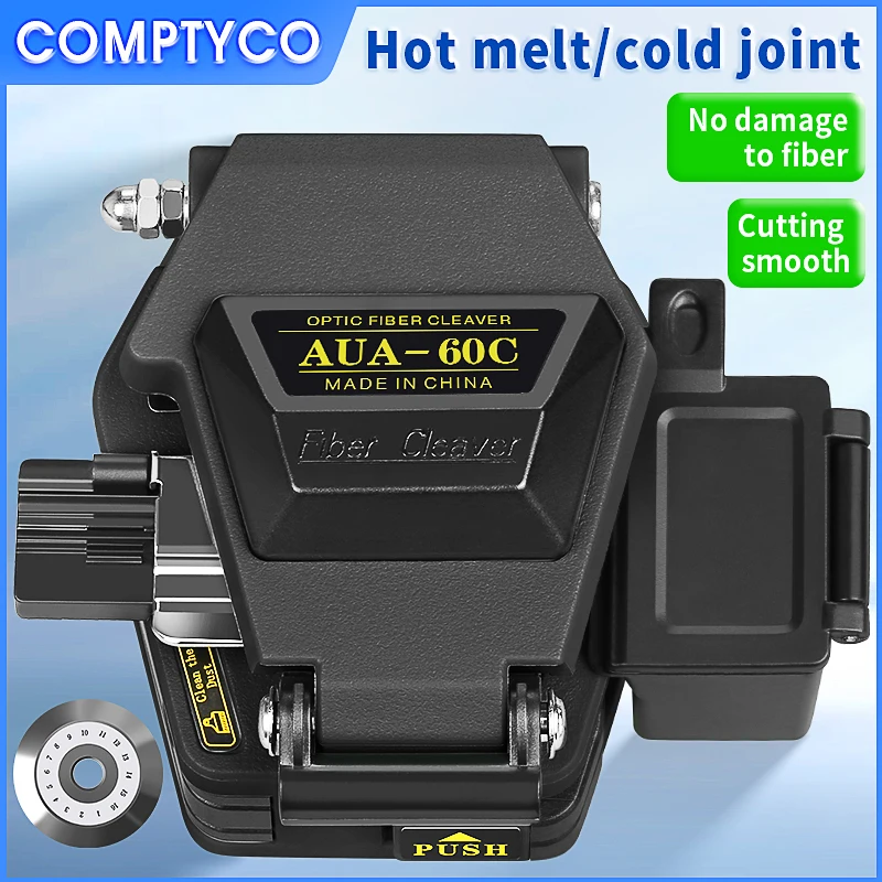 Скалыватель волокна AUA-60C Нож для резки кабеля FTTT Нож для оптоволокна Инструменты для резки Высокоточный скалыватель 16-точечное лезвие