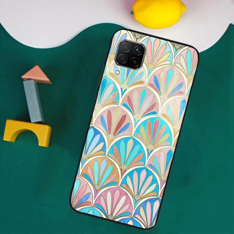 كتم البلاط المغربي فسيفساء لهواوي نوفا 11i 12s 12i 8i 7i Y73 Y70 Y90 Y60 Y72 Y61 Y91 9 10 SE P30 Pro P40 Lite Case