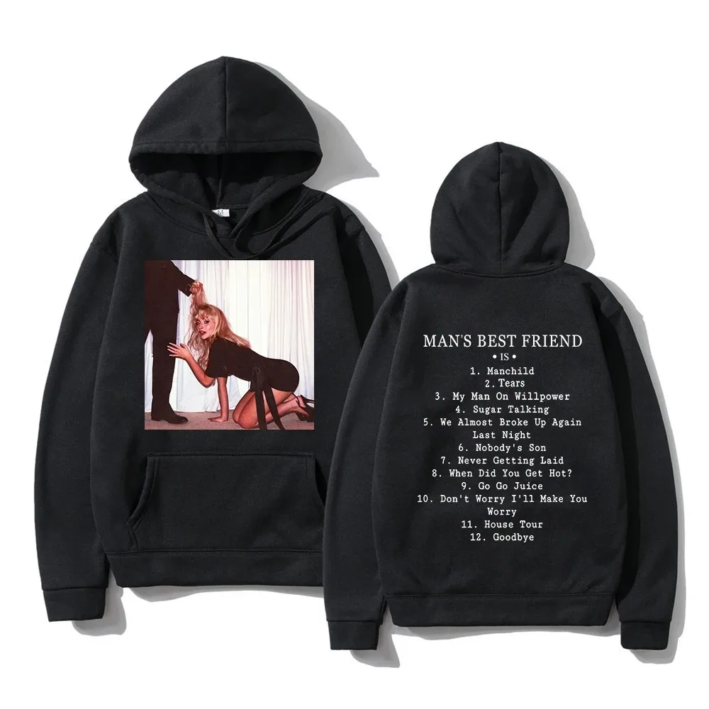 Sabrina Carpenter álbum cartel impreso Sudadera con capucha You Want House tema hombres mujeres algodón suelto Casual sudadera de gran tamaño