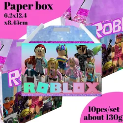 Pink Roblox Game Party Favors Boxes for Kids Birthday Decor Supplies Robot Gift Box Baby Shower Candy Box Paper Small Cake Box