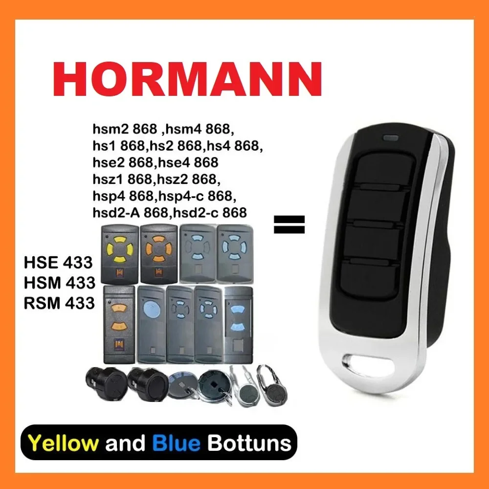 

HORMANN Marantec 868mhz HSE2 868 MHZ replacement Remote Control HORMAN HSM4 HSM2 Wireless 4 Key Duplicator for Garage Gate Door
