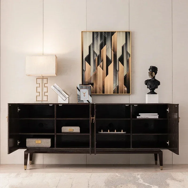 

JJAАмериканский боковой шкаф, светильник, роскошная маленькая квартира, гостиная, простой входной шкаф, итальянский декоративный шкафчик из цельного дерева