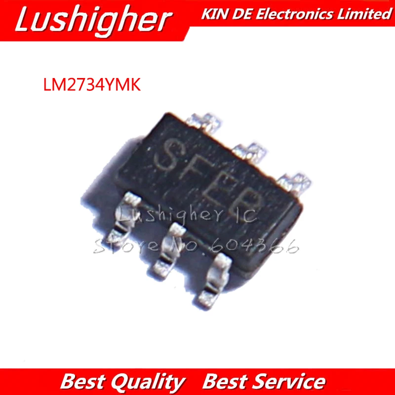 10pcs LM2734 LM2734YMKX LM2734YMK SFEB SOT23-6