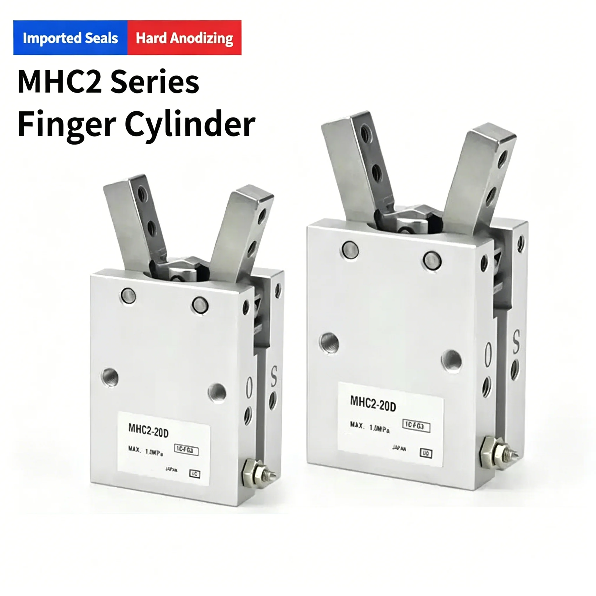 MHC2 Pneumatic Gripper NEW Angular Type Air MHC2-10D MHC2-16D MHC2-20D MHC2-25D Aluminium Clamps Finger Cylinder