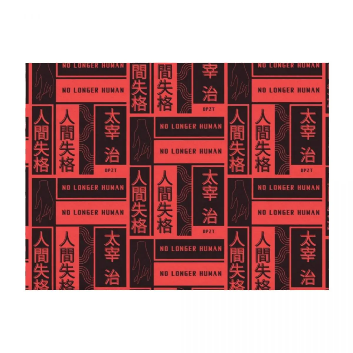 

No Longer Human (Dazai Osamu) Black & Red (Lighter) Throw Blanket Bed Hairy Soft Big Luxury St Blankets