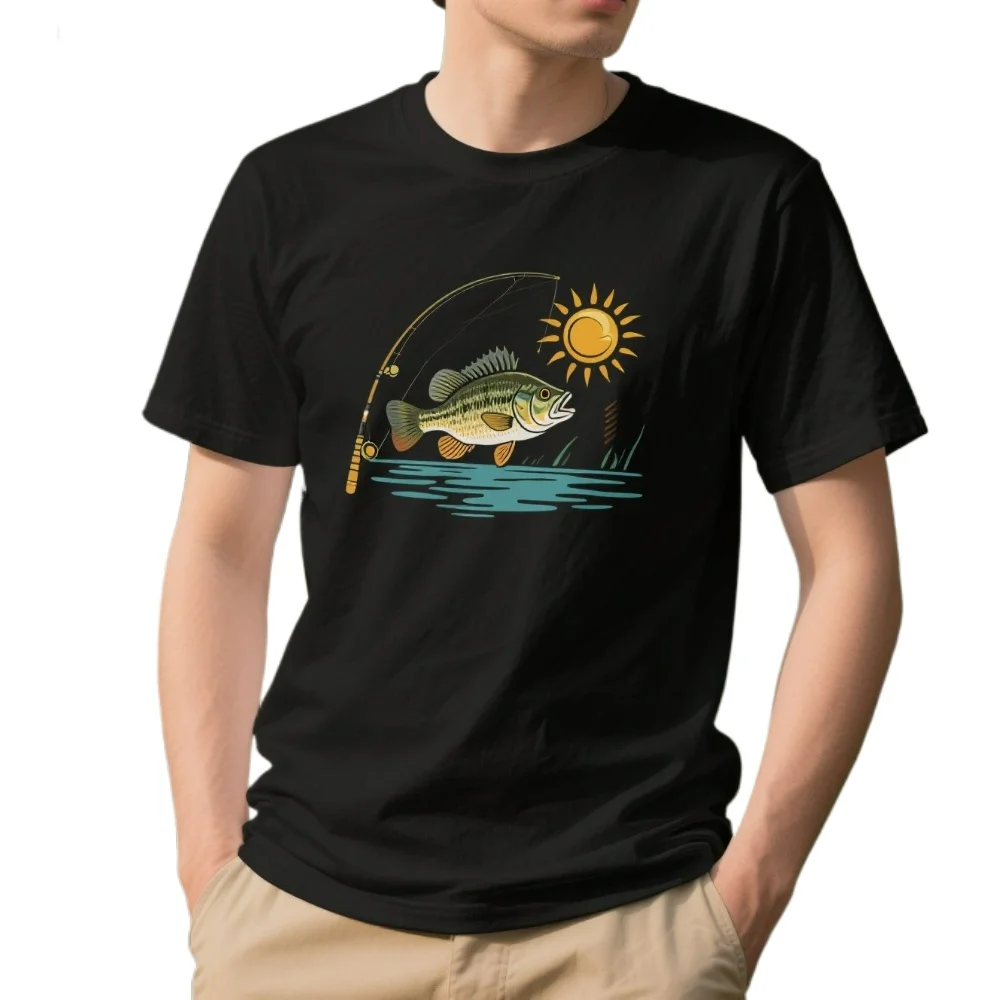

Longear Sunfish Camping Freshwater Fishing Anglers Gift T-Shirt 100% Cotton O-Neck Summer Short Sleeve Casual Mens T-shirt