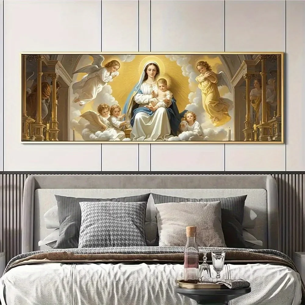 

DIY Diamond Painting Virgin Mary Baby Jewelry Cross Stitch Full Square Round Diamond Art Crystal Mosaic Wall Decor