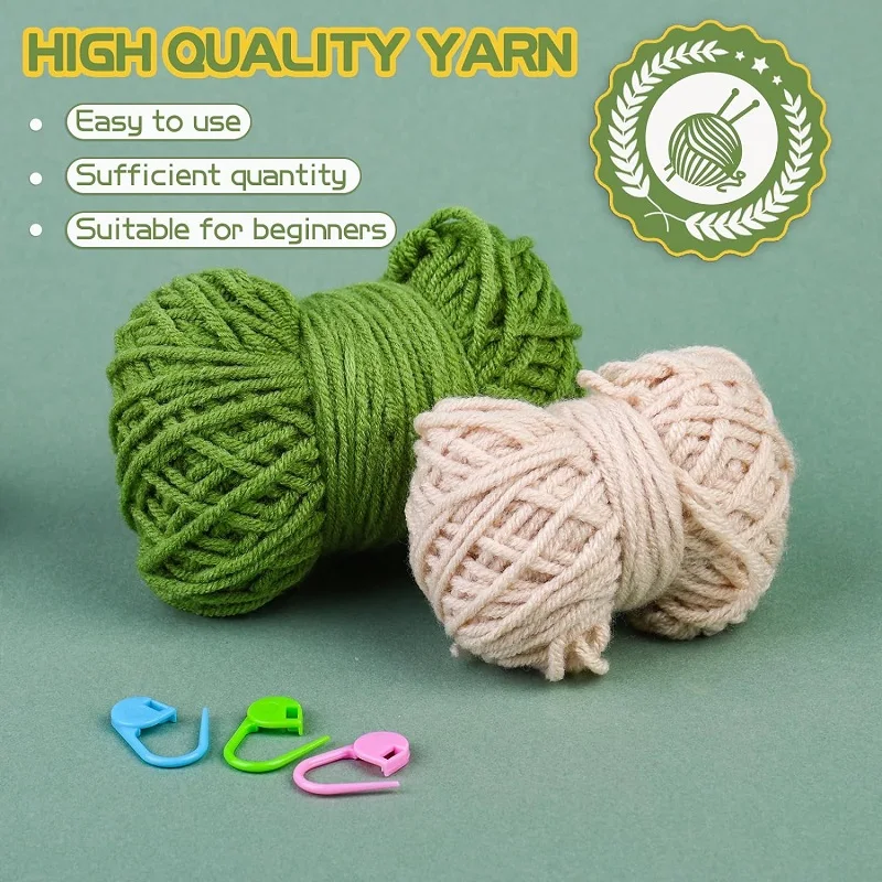 Zxiixz 1Set Leaf Potted Plant Crochet Kit for Beginners 1/2/3Pcs Crochet Starter Kit with Complete for Beginners Decoration