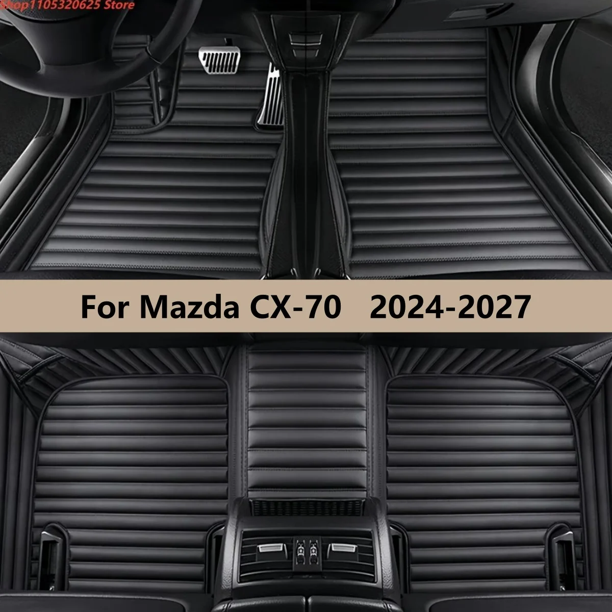 

Car Floor Mats For Mazda CX-70 2024 2025 2026 2027 Auto Accessories Foot Carpet Leather Full Set Vehicle Mat