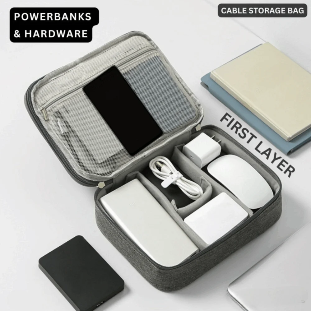 

Dust-proof Digital Storage Bag Zipper Protective Charger Storage Bag Wear-resistant Prevent Scratches Digital Accessories Bag