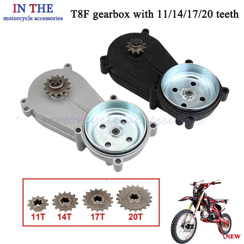 クラッチ付き-t8f-ギアボックスは、47cc-49cc-ポケット-atv-ミニオフロード車両オートバイクワッドバイク部品に適しています。