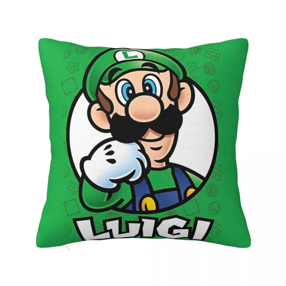 Cartoon M-Marioes-Bros Pillowcase Printed Polyester Cushion Cover Gift Throw Pillow Case Cover Home Zippered 40*40cm