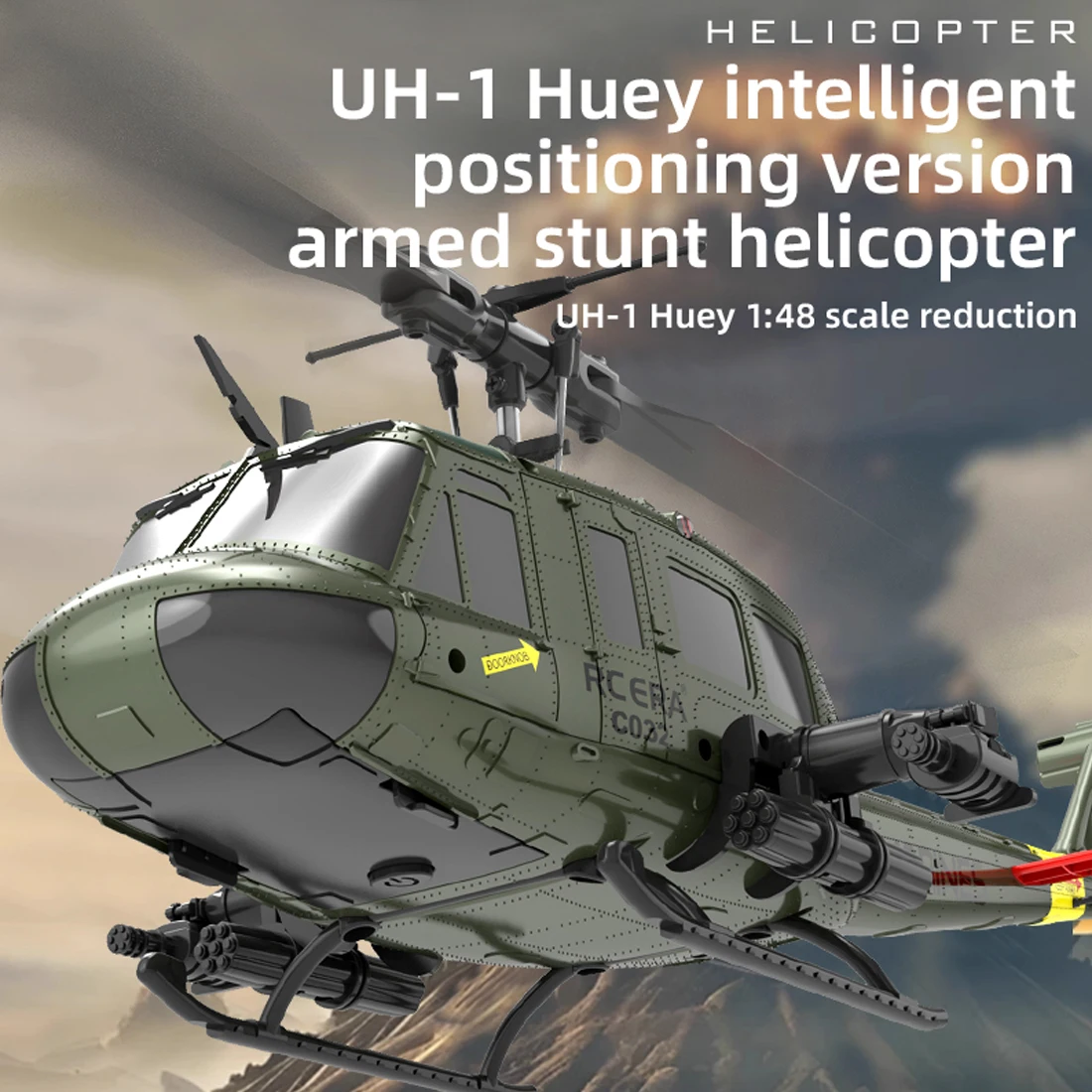 C032 6CH Brushless RC Helicopter Flybarless Optical Flow TOF Altitude Hold 3D Inverted Stunt Scale Military Drone Adult Toy Gift