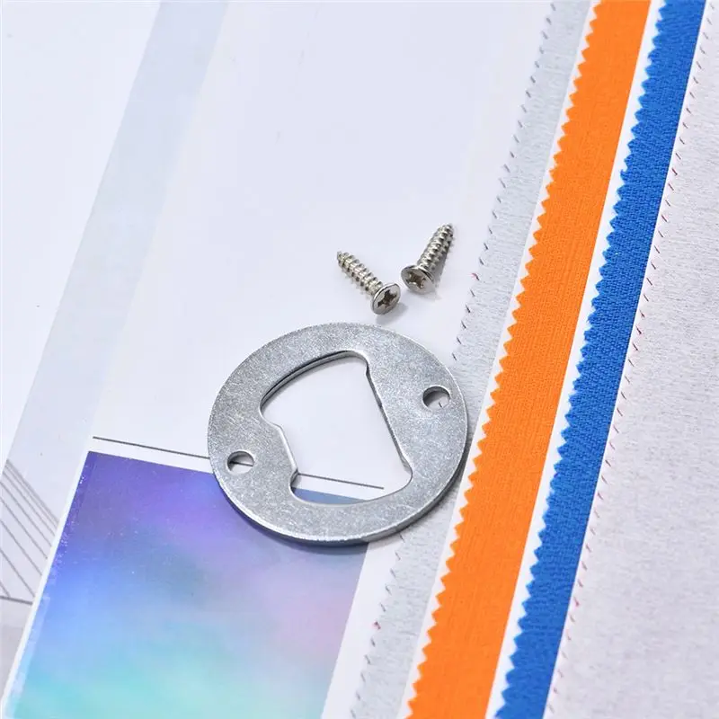 ABFW 40Pcs Bottle Opener Part with Screws, Round Beer Opener, Insert Beer Bottle Opener for Bar, Restaurant and Family