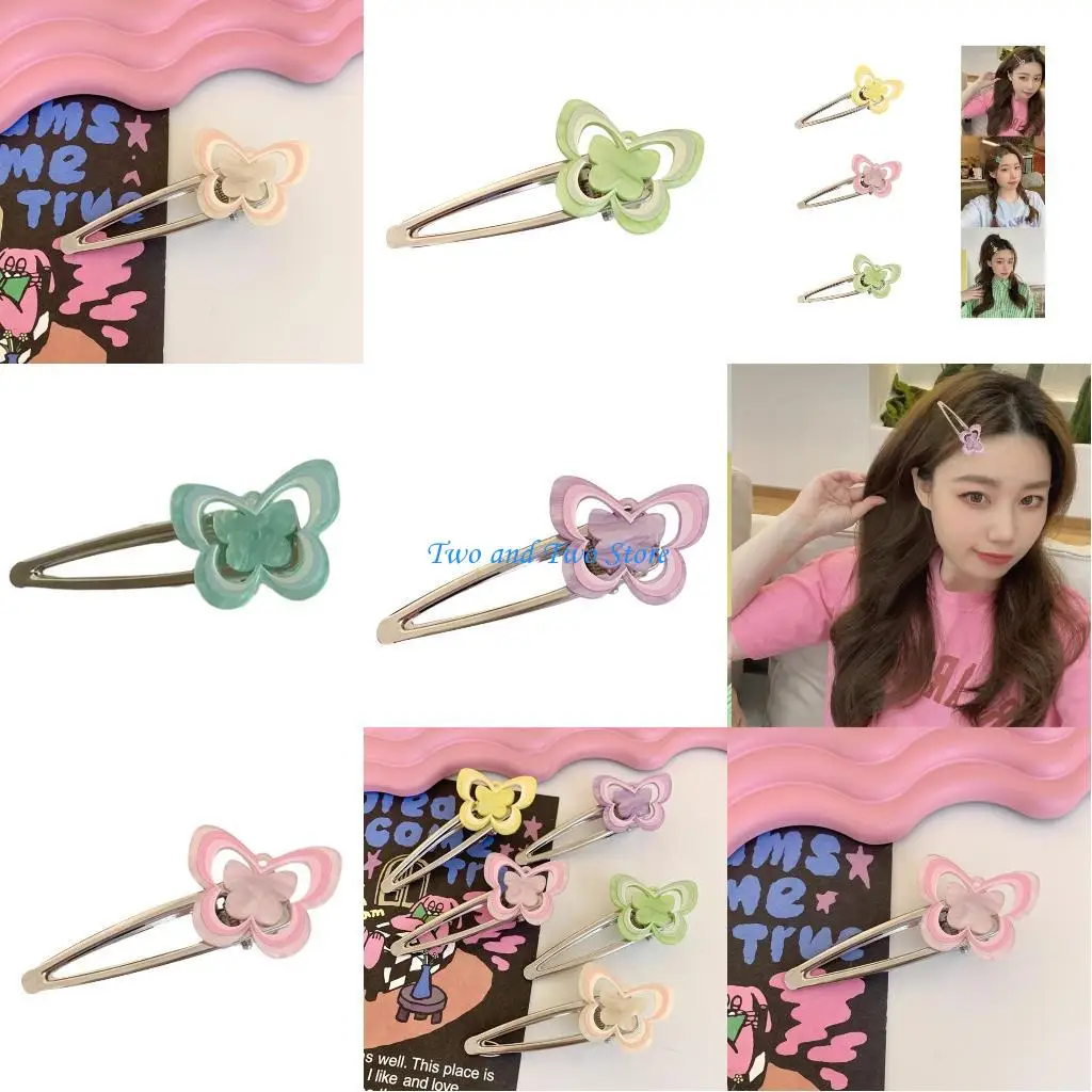 

HX6F Kid Girl Toddler Butterfly Hairclip Women Girl Haipin Household Supplies Girls