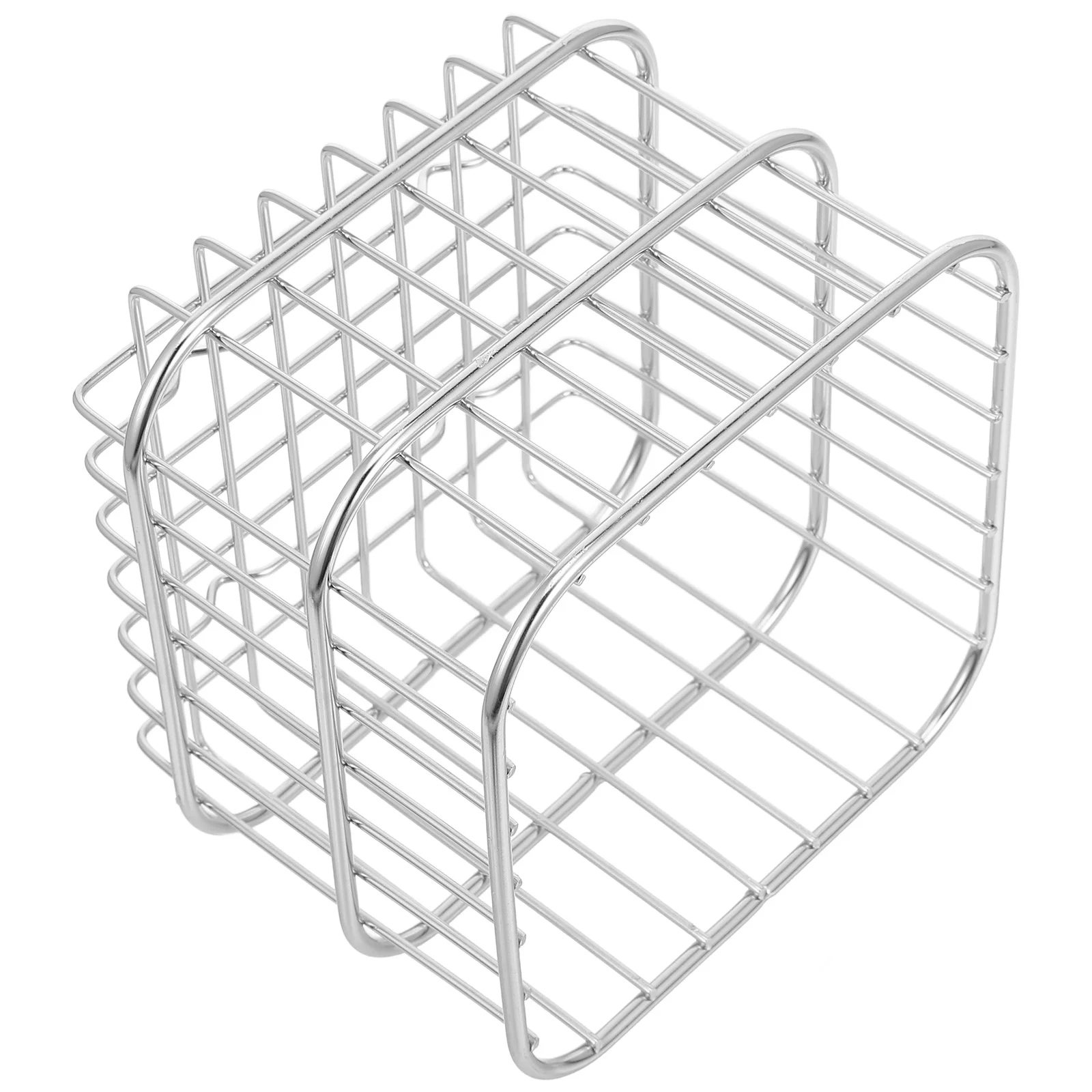 

Stainless Steel Storage Basket Large Capacity Kitchen Cutlery Draining Basket Vegetable Holder Multifunctional Organizer