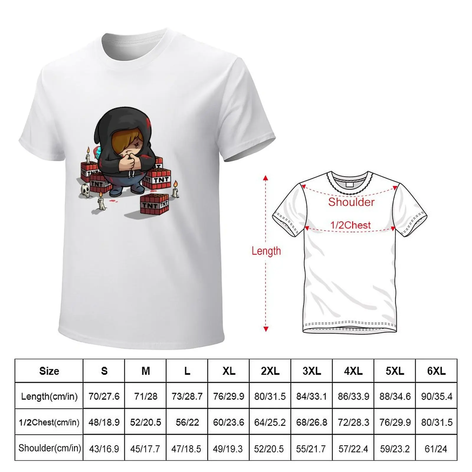 Luzu Evil with TNT T-Shirt anime clothes quick-drying vintage Men's t-shirt