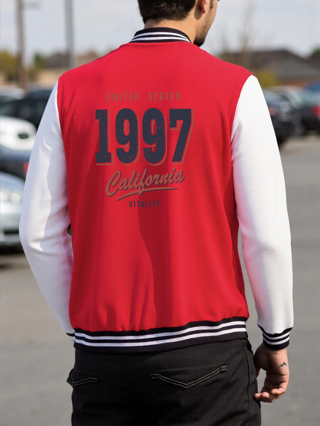 

United States California 1997 Design Men Baseball Jackets Fashion Casual Coats Fleece Button Jersey Hot Sale Oversize Clothes