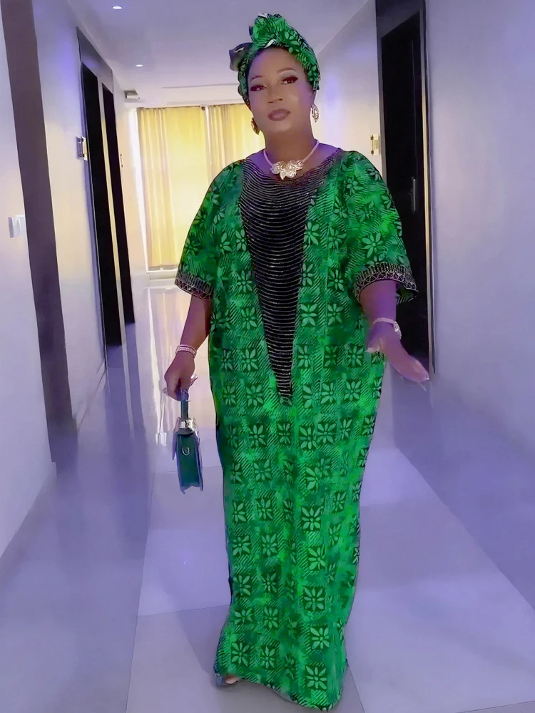 

African Dashiki Print Long Dresses For Women Plus Size Maxi Robe 2024 Africa Clothes Party Evening Gowns Dubai Kaftan Abayas