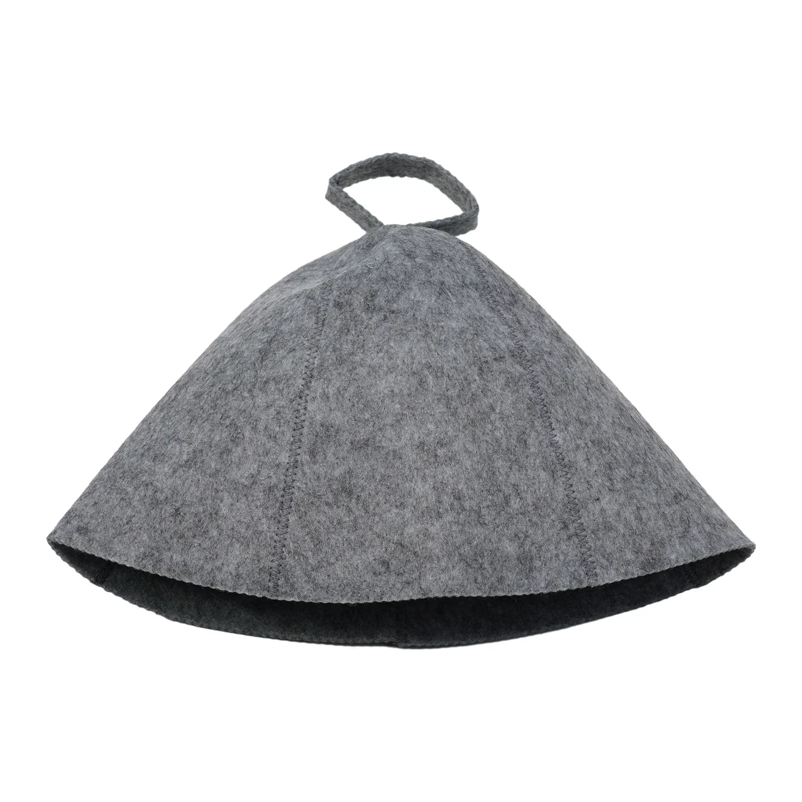 

Wool Cap Sauna Hat Felt Foldable Grey Porosity Protection Shower Soft Solid With Hanging Loop 1pcs 27.6*9.1inches