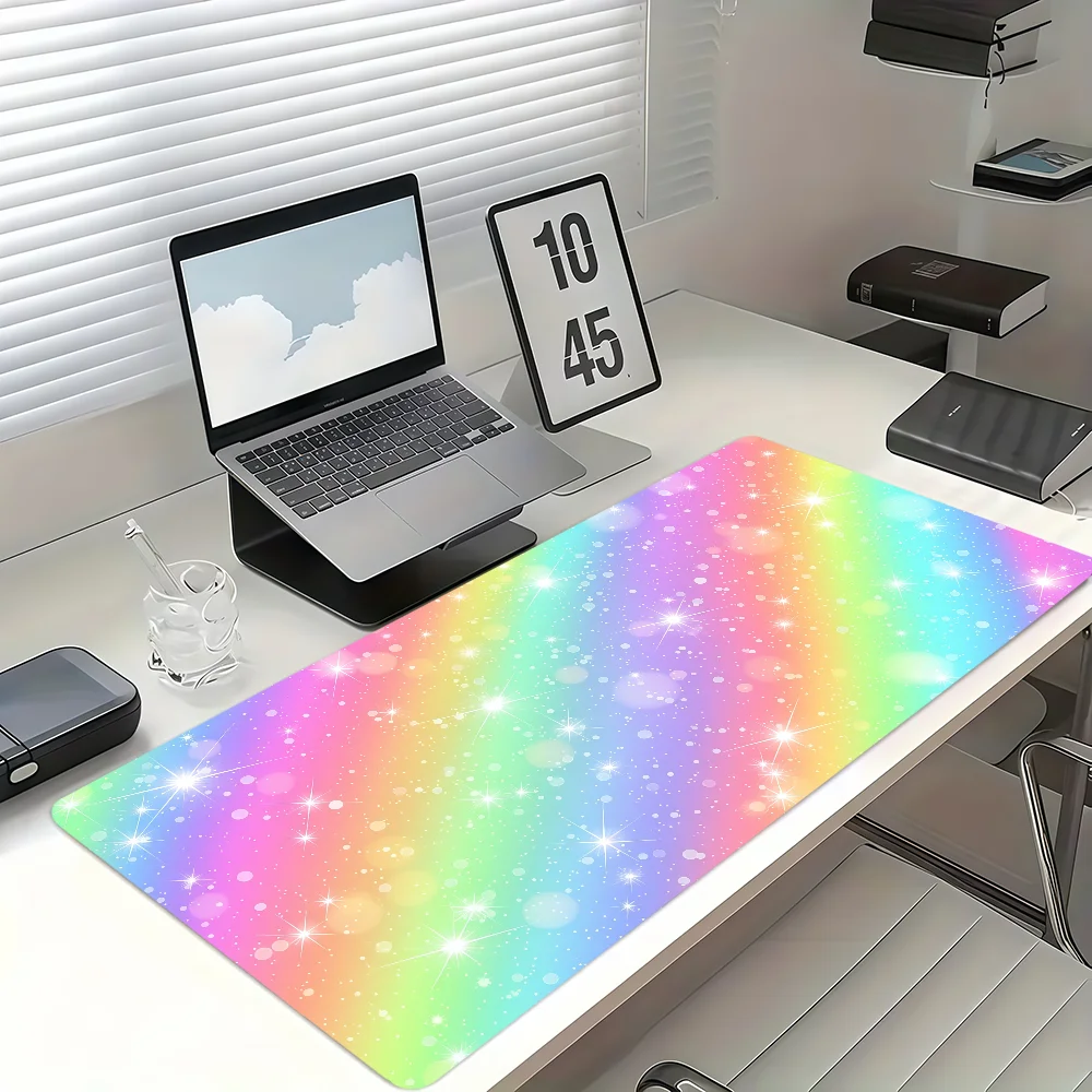 Rainbow Gradient Mouse Pad Non-slip Thickened MousePad Large Writing Lockedge Office Student Gaming Cushion