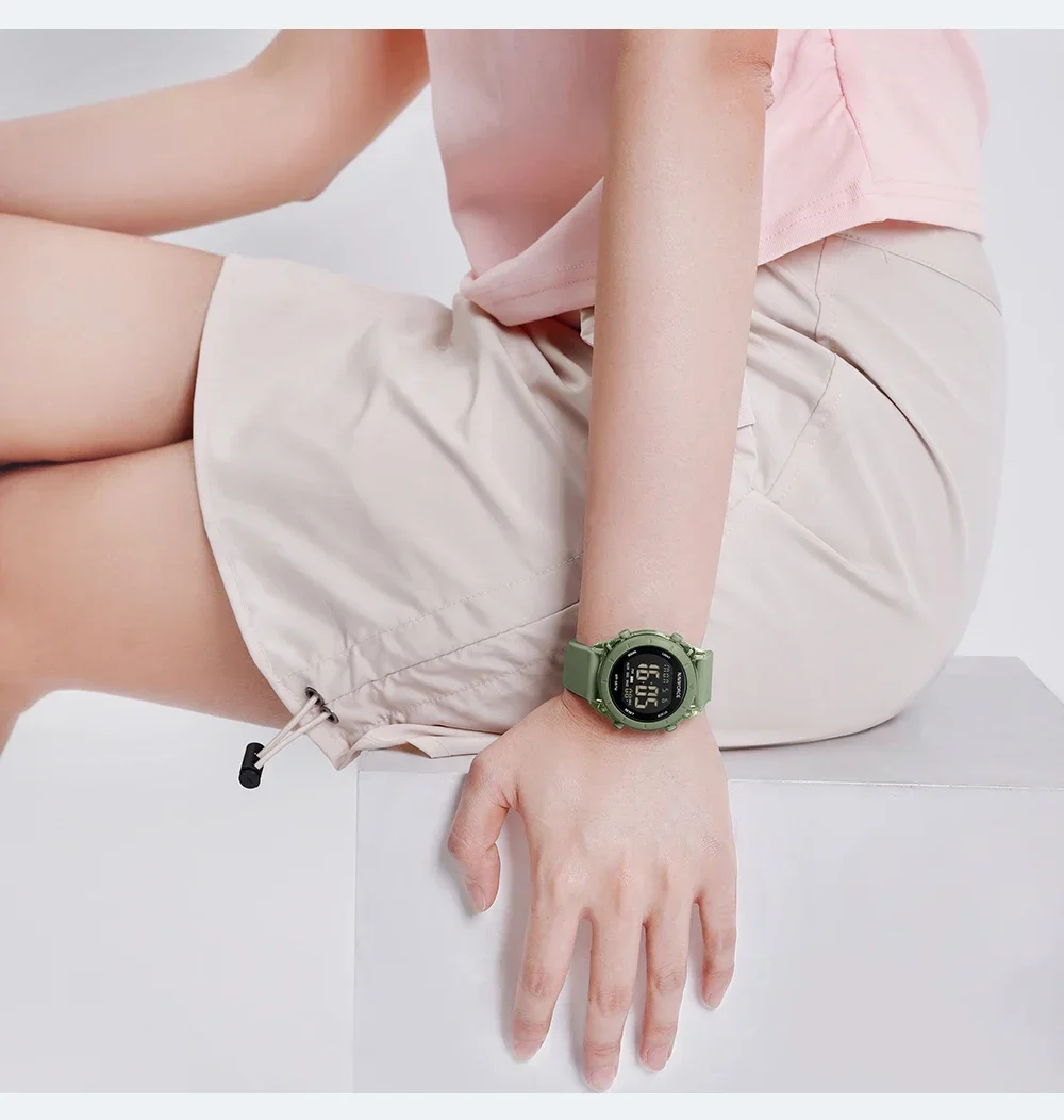 NAVIFORCE NF7108 Lady Digital Sports Luminous Multifunction Waterproof Chrono Wristwatch Outdoor Girls Fashion Watch