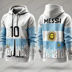 2024 New GPT Autumn / winter MESSI 10 Special Graffiti Design Edition Hoodies Long Sleeve Sweatshirt