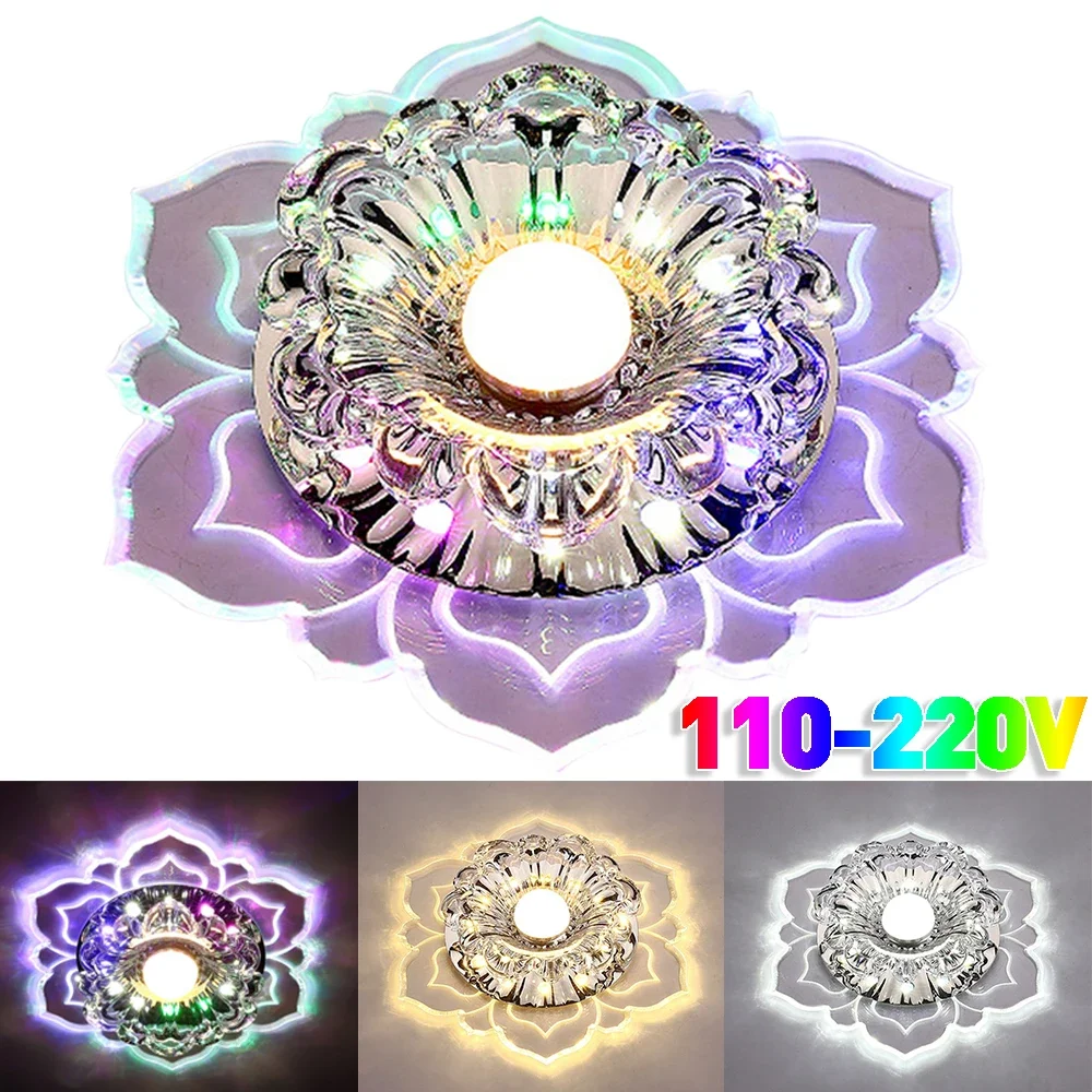 

Современные светодиодные потолочные светильники с хрустальными лепестками для проходов, коридоров, лестниц, вилл, галерей, кухонь, кофеен, внутреннего освещения