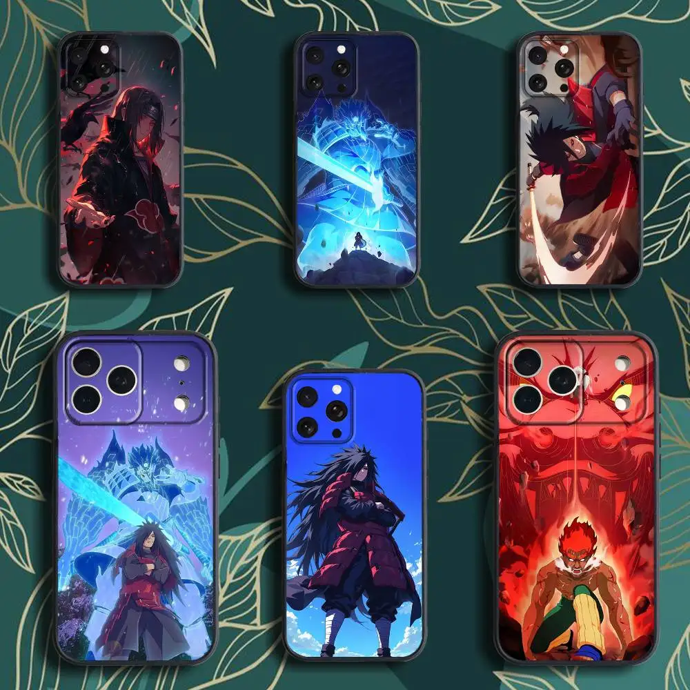 

U-Uchiha-ES M-Madara Itachi Phone Case For iPhone 17,16,15,14,13,12,Pro,Max,Plus,E,SE4,Air,Mini Black Soft Box
