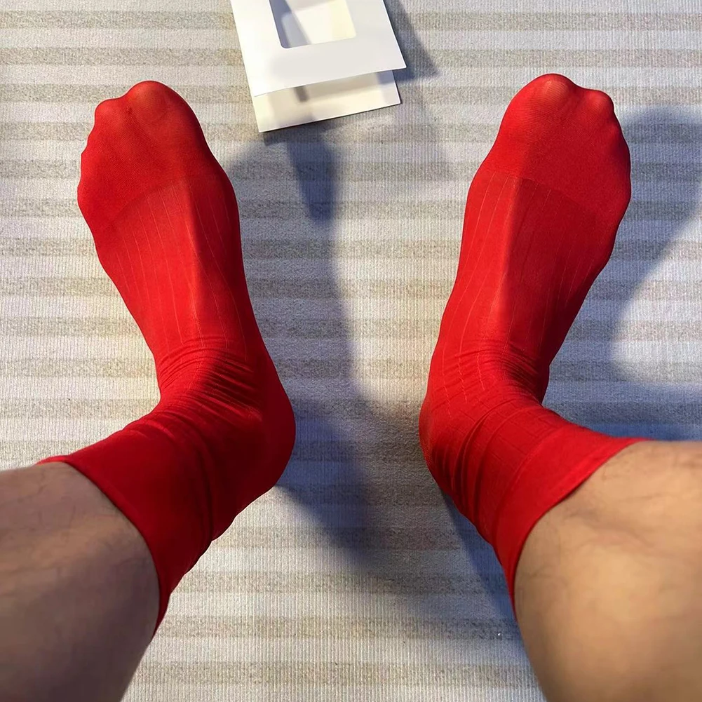 Dress Socks Business Socks Socks Business Daily Red Space Gray White Black Brown Burgundy Navy Blue Ultra Thin