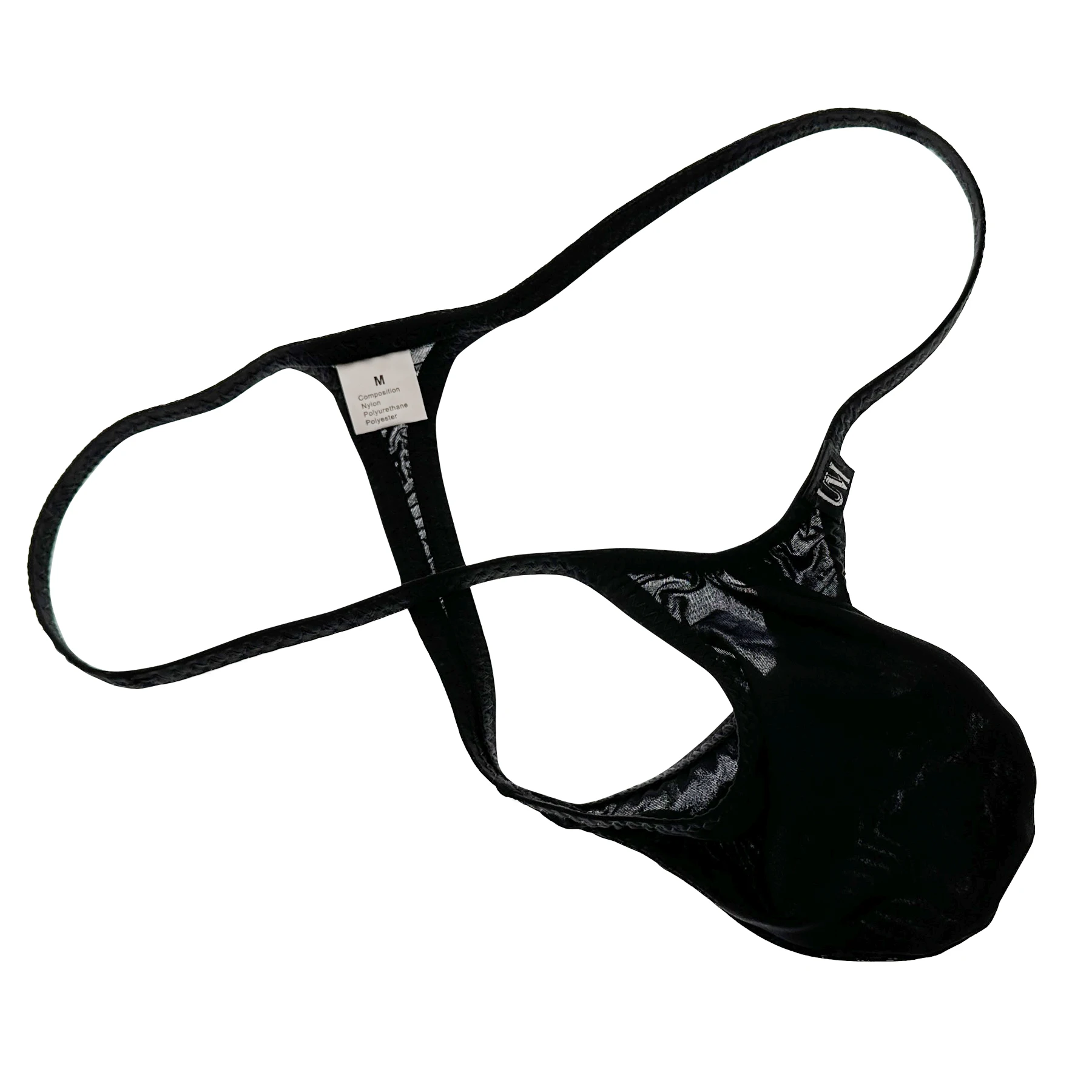 Men's Super Thin Ice Thong Waist Belt Solid Color Comfortable Pouch Translucent Underwear