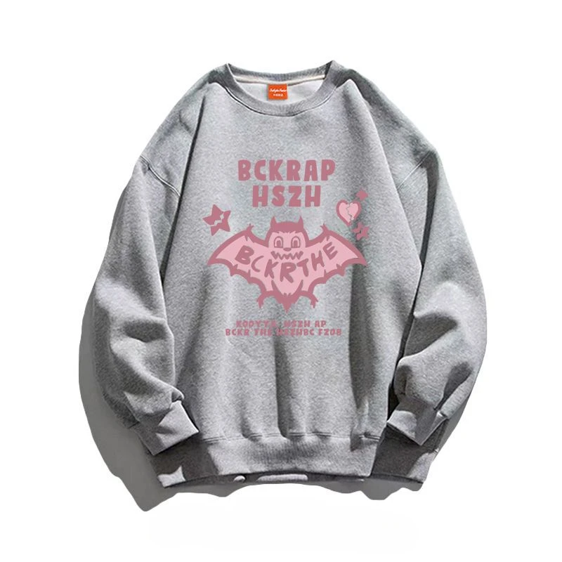 Oversize hoodies dames sweatshirts met lange mouwen O-hals cartoon print losse chique vintage all-match streetwear vrouwelijke studenten tops