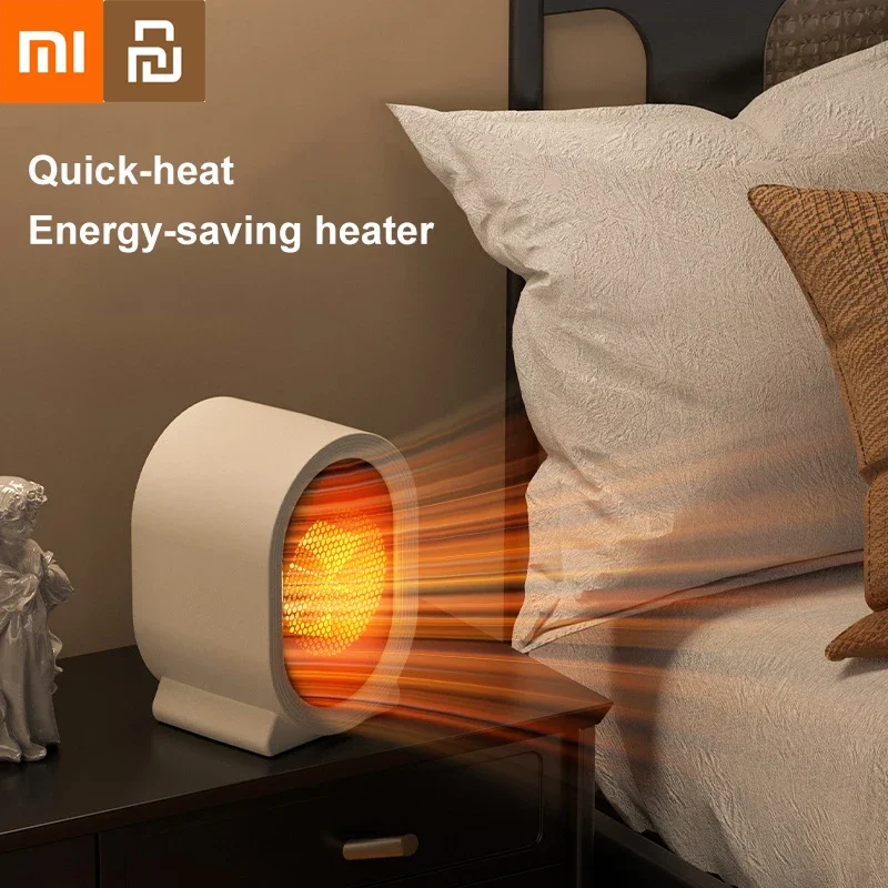 Xiaomi Youpin سخان سطح المكتب الحرارة العمودية غرفة نوم المنزل سخان كهربائي صغير عنبر سخان الحرارة السريع مناسبة مكتب المنزل