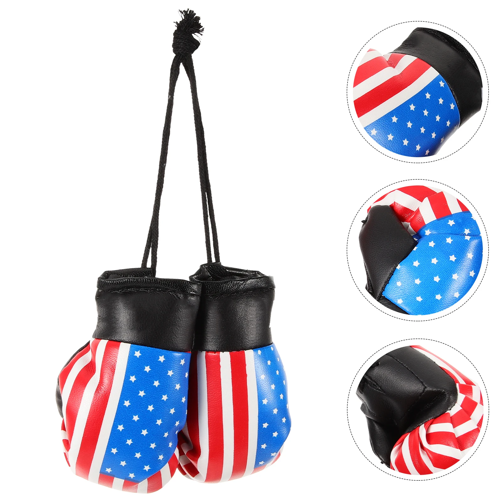 

1 Pair Small Boxing Gloves Miniature Punching Pvc Keychain Car Ornament Hanging Decoration For Key Bag Home Indoor Outdoor Use