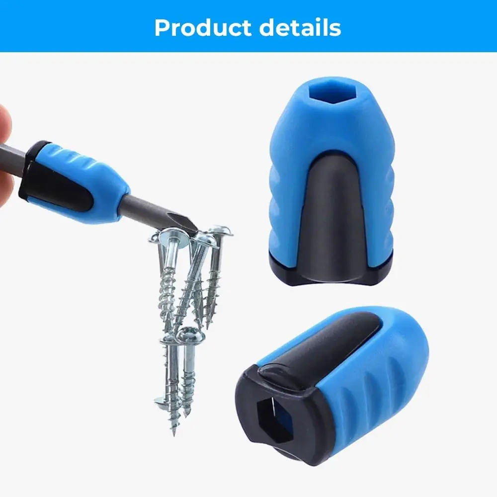 2Pcs Bit Magnetizer Ring Removable Magnetic Driver Screw Catcher Magnet Screwdriver Bit Drive Holder Power Bits Tool